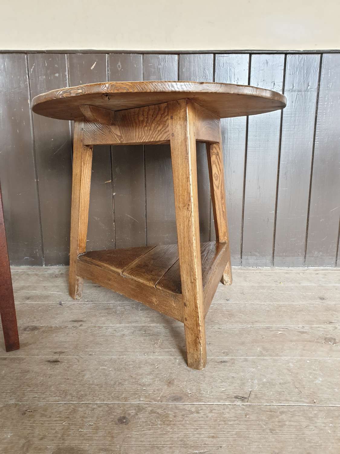 Late 18th Century Welsh Elm & Ash Cricket Table