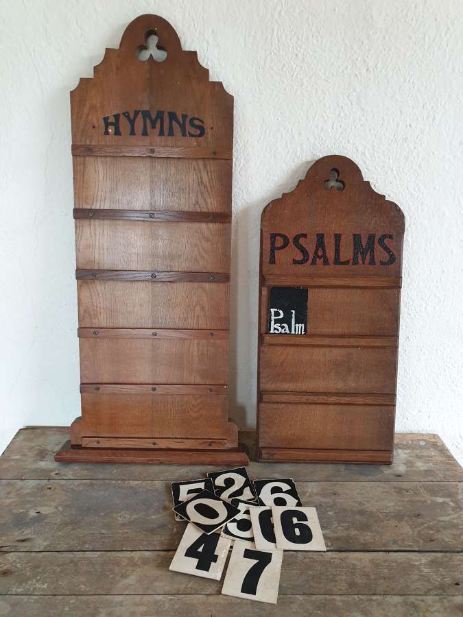 Pair Of Victorian Hymn/Psalm Boards