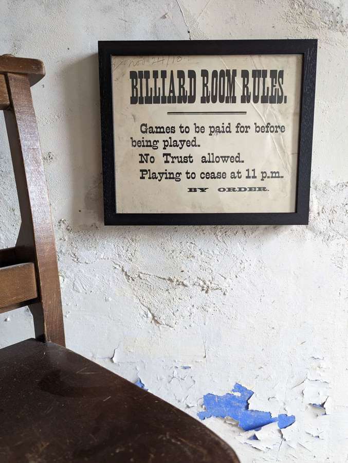 Original Billiard Room Poster