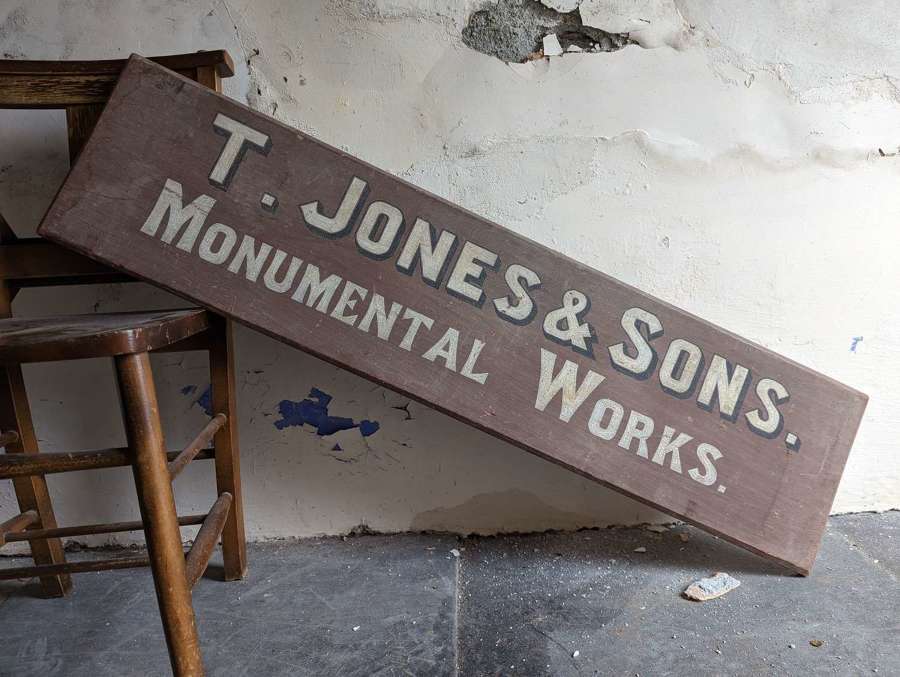 T Jones And Sons Monumental Undertaker Wooden signs