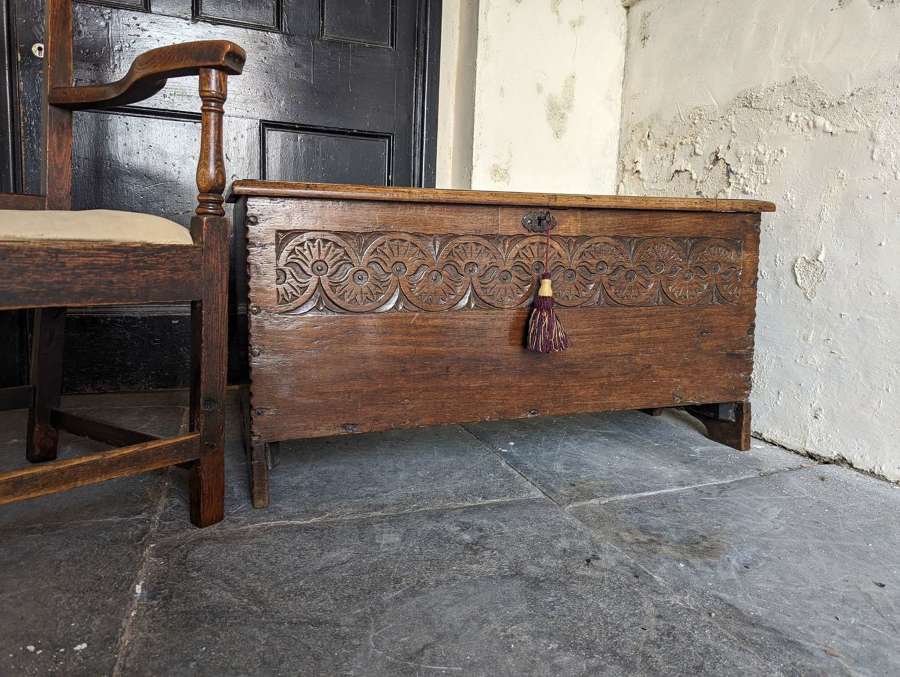 18th Century Welsh Oak Planked Chest