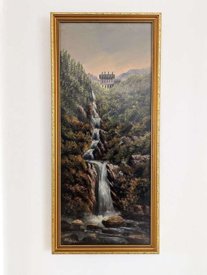 Devils Bridge Waterfalls By Alfred Worthington